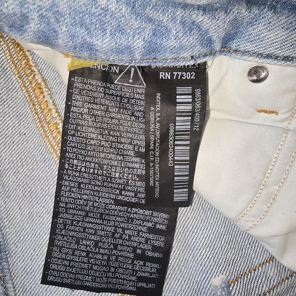 Good American  With Zara Classic Blue Distressed Women's Jeans - Picture 6 of 7